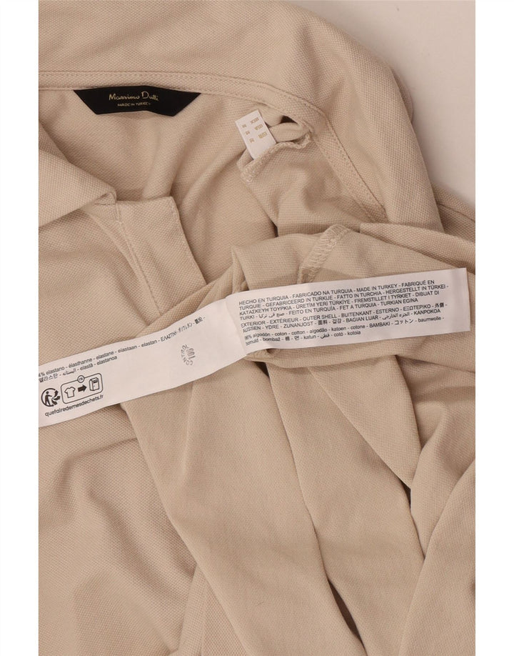 Massimo Dutti Herren Poloshirt Mittelbeige Baumwolle