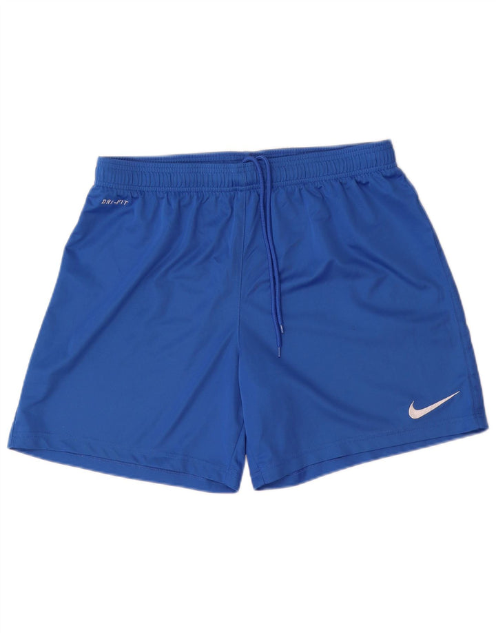 Nike Herren Dri Fit Sportshorts, Größe L, Blau, Polyester