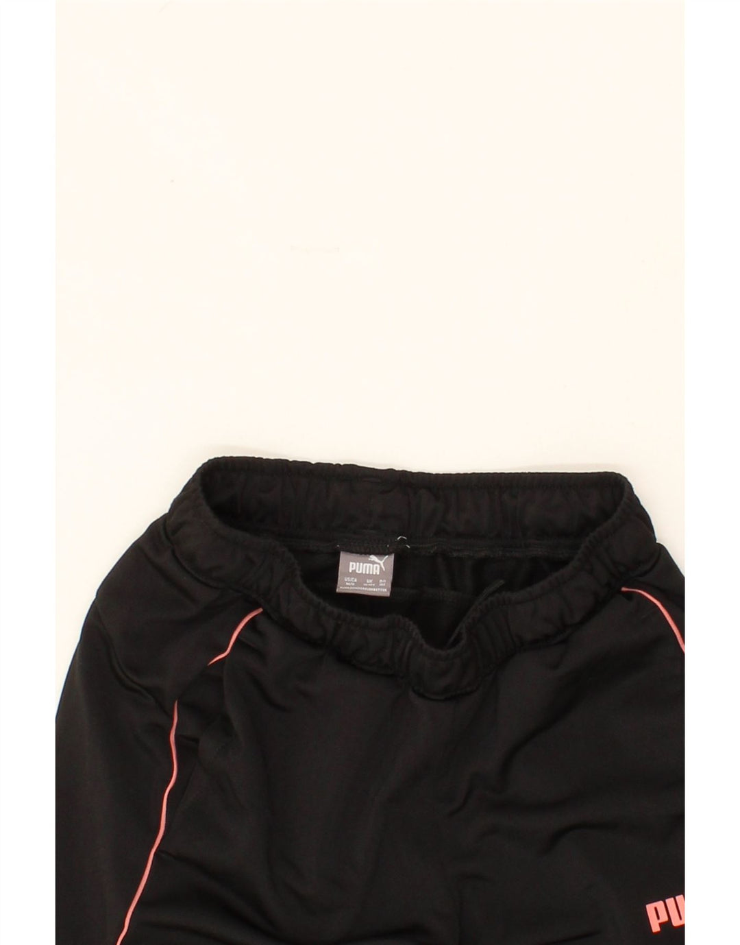 PUMA Girls Tracksuit Trousers 11-12 Years Black Polyester Vintage Puma and Second-Hand Puma from Messina Hembry 