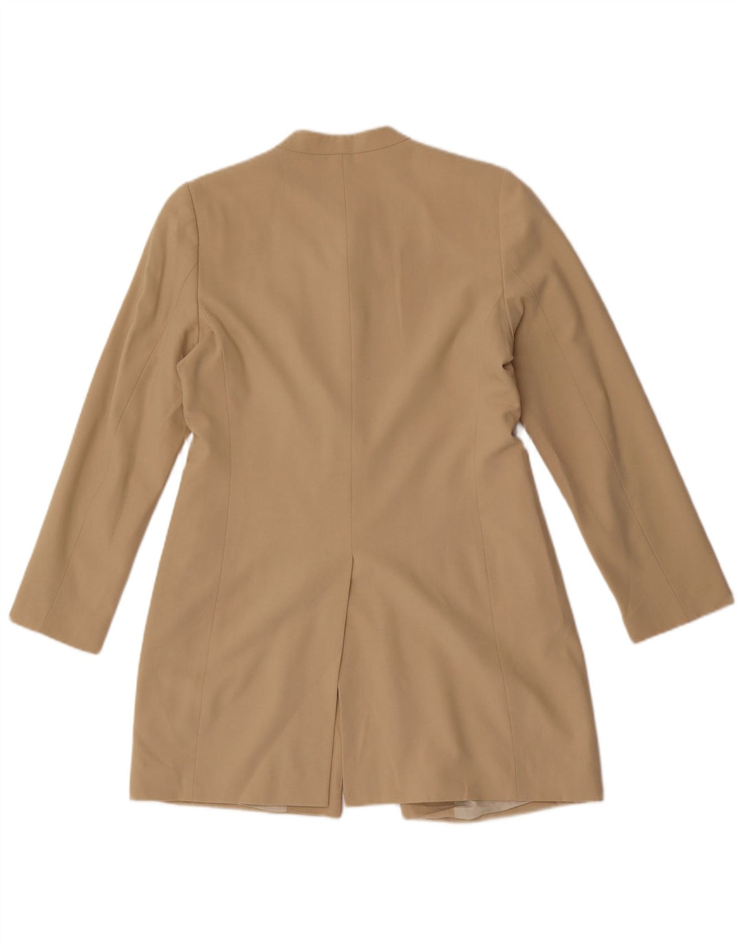 Marks & Spencer Damen Longline Blazer Jacke UK 8 Small Beige Polyester