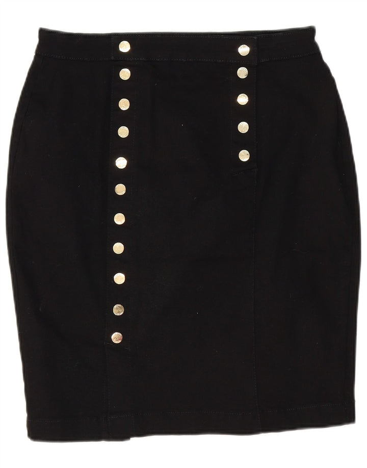 GUESS Womens Pencil Skirt Large W32 Black Cotton