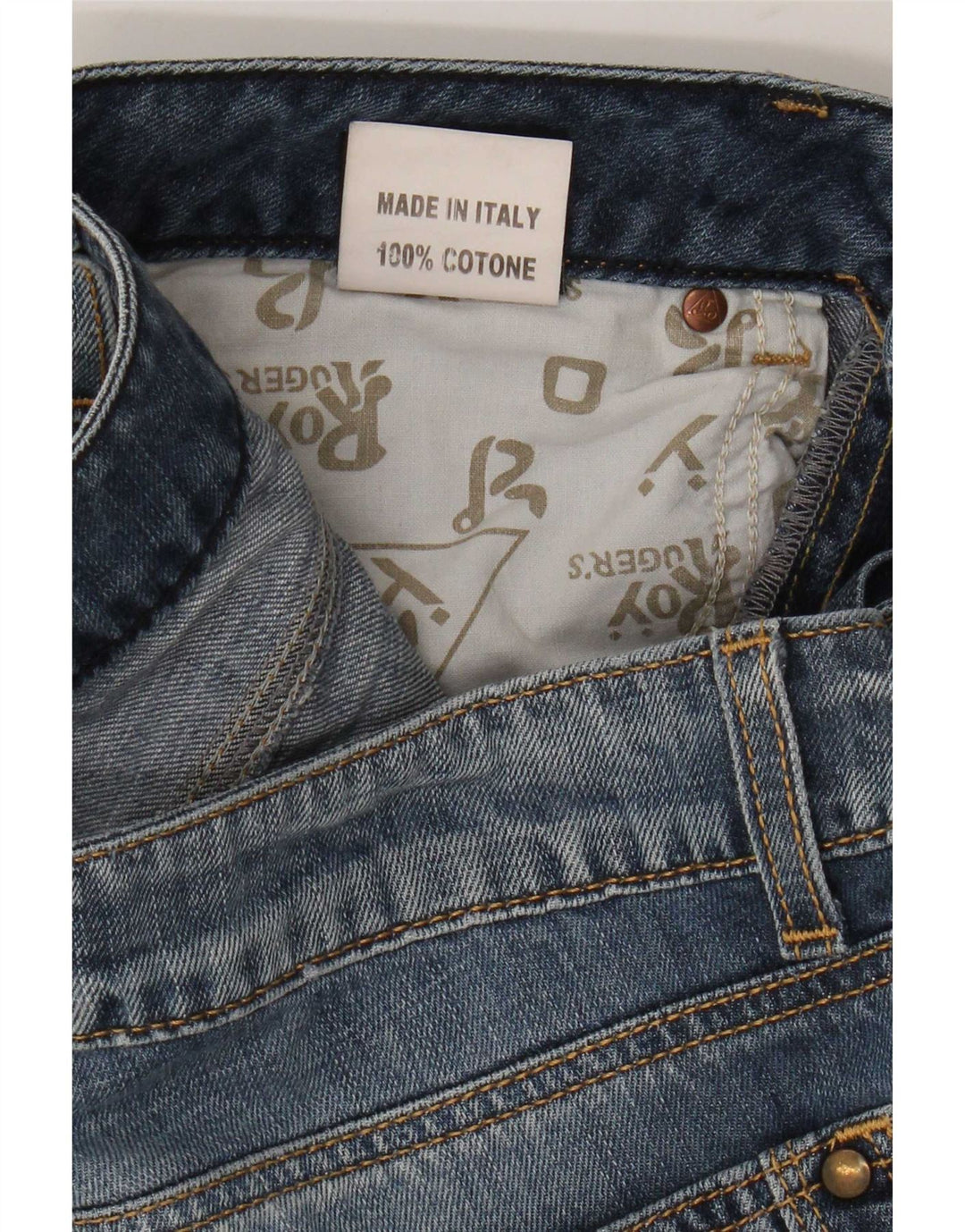 Roy Rogers Damen Straight Jeans W28 L33 Blaue Baumwolle