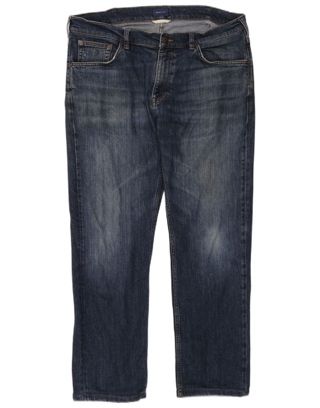Gant Herren Regular Straight Jeans W36 L32 Blaue Baumwolle
