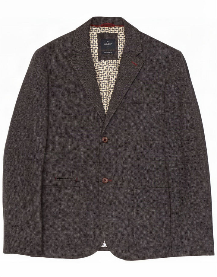 White Stuff Herren-Blazer mit 2 Knöpfen, UK 44 2XL, marineblau gesprenkelte Wolle