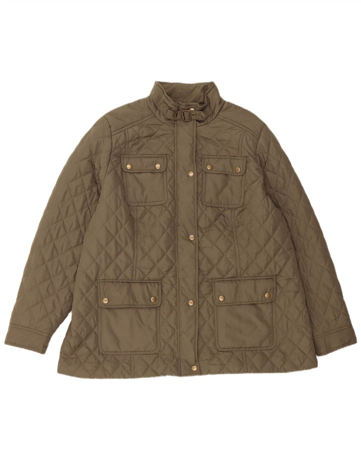 Marks & Spencer Damen Steppjacke UK 18 XL Khaki Polyester