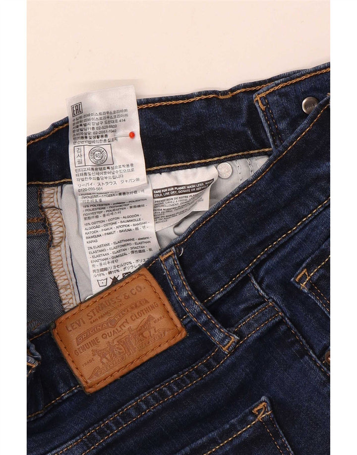 Levi's Damen 724 High Rise Straight Jeans W25 L30 Marineblaues Polyester