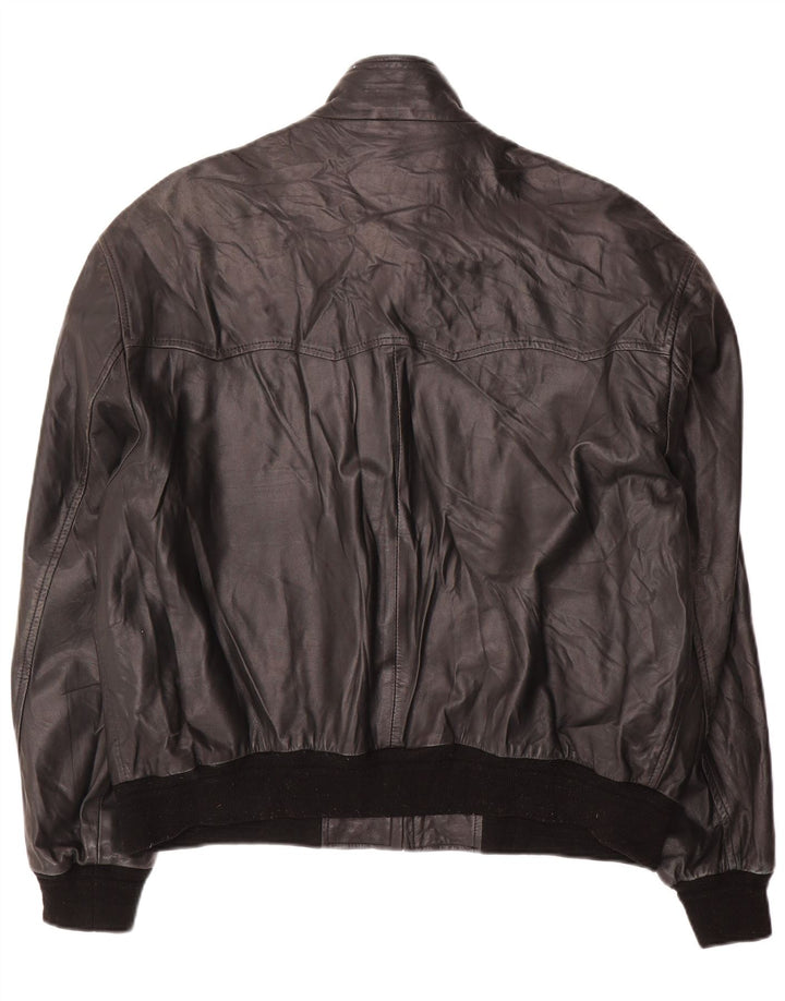 Conbipel Herren Leder Bomberjacke IT 54 XL Schwarzes Leder