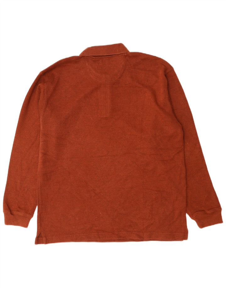 IZOD Herren-Pullover mit Polokragen, Größe L, kastanienbraun, Baumwolle