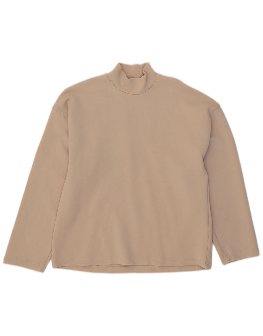 Zara Herren-Oberteil, langärmelig, klein, Beige, Baumwolle