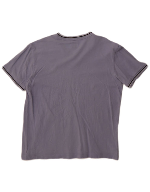 Calvin Klein Jeans Damen T-Shirt Top UK 18 XL Lila Baumwolle