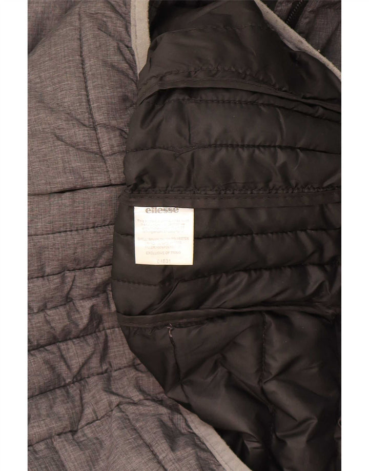 Ellesse Wattierte Jacke mit Kapuze für Jungen, 12–13 Jahre, graues Nylon