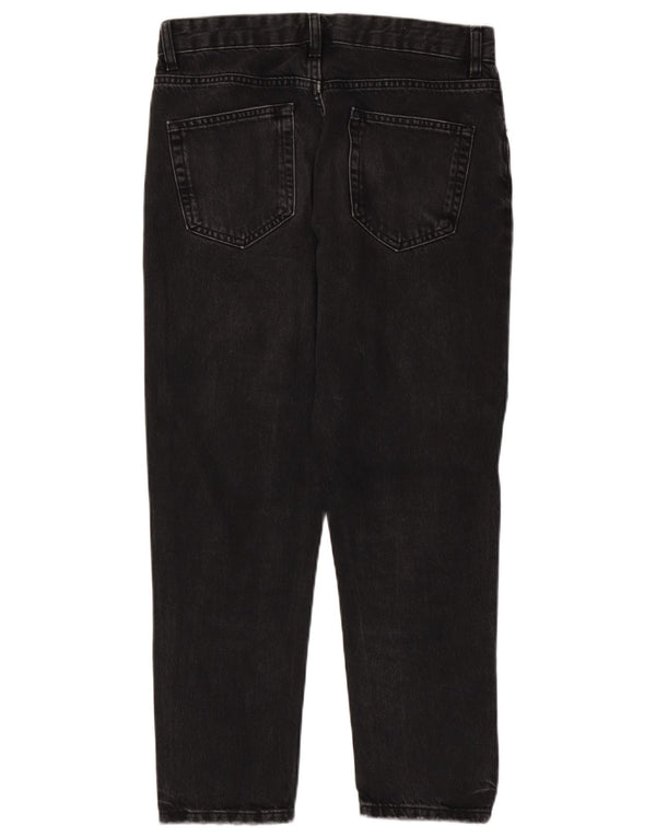 Zara Herren Straight Jeans EU 38 Small W30 L27 Schwarze Baumwolle
