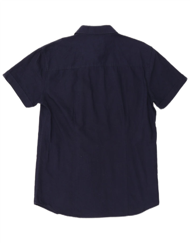 Wrangler Herren-Slim-Fit-Hemd, groß, marineblau, Baumwolle