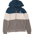 HUMMEL Womens Zip Hoodie Sweater UK 16 Large Multicoloured Colourblock Vintage Hummel and Second-Hand Hummel from Messina Hembry 