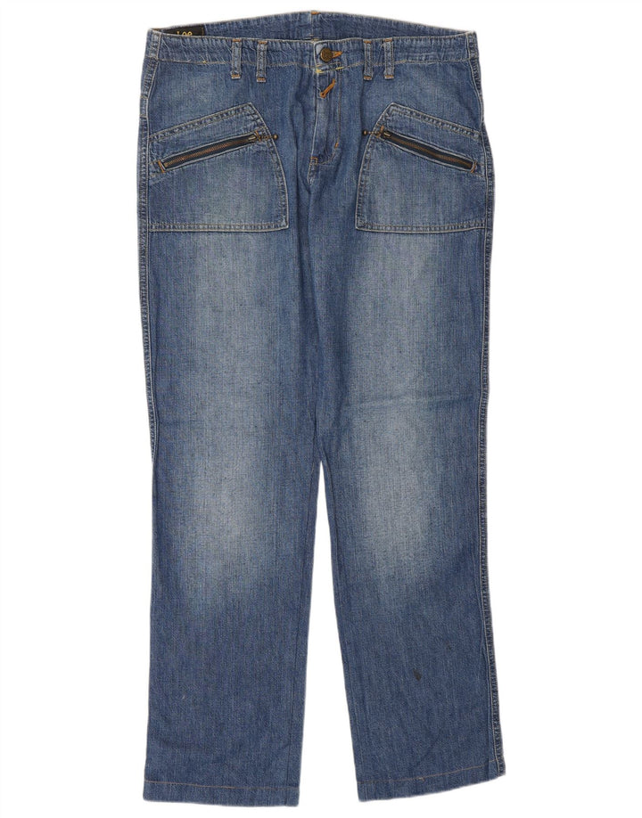 LEE Damen Straight Jeans W32 L32 Blau