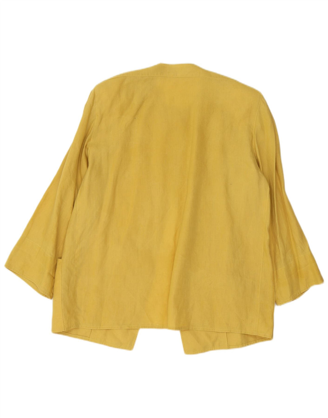 Vintage Damen 1 Knopf Blazer Jacke UK 16 Groß Gelb