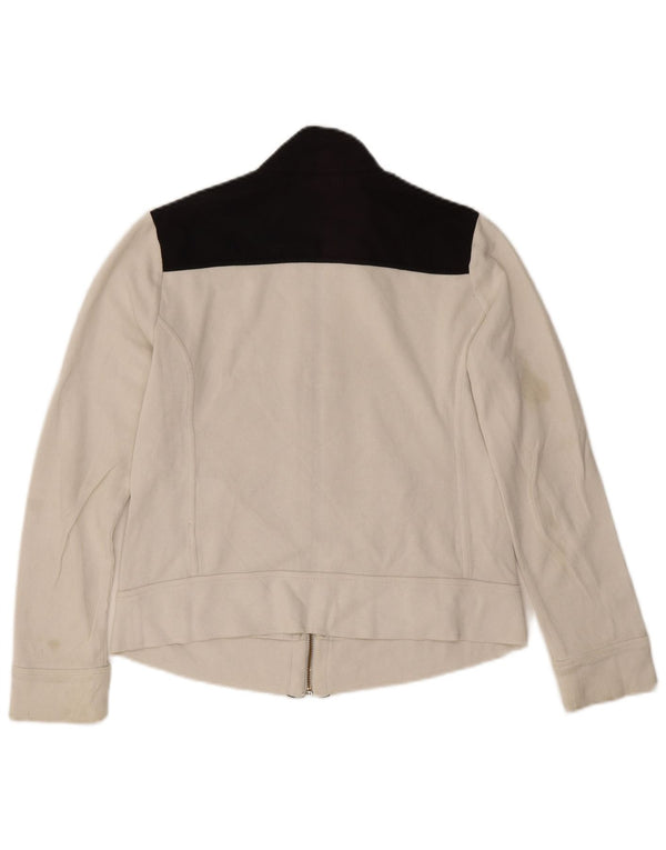 Ralph Lauren Damen Crop Trainingsanzug Top Jacke UK 10 Small Weiß Farbblock