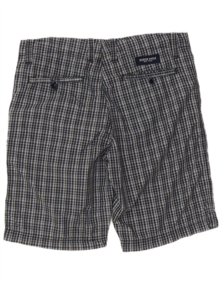North Sails Herren Chinoshorts IT 46 Small W32 Marineblau karierte Baumwolle