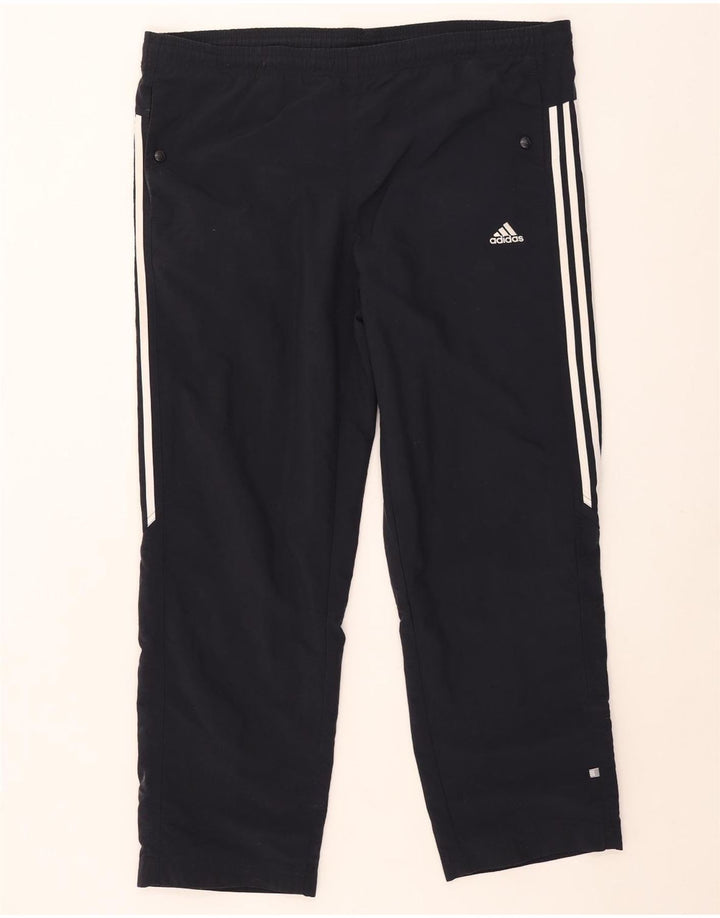 Adidas Herren-Trainingshose XL, marineblau, gestreift, Polyester