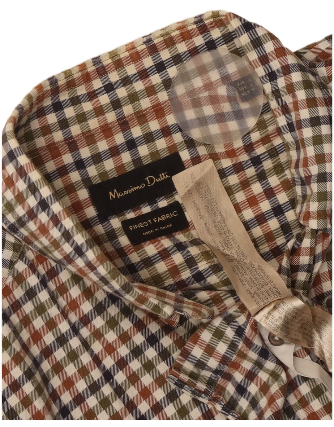 Massimo Dutti Herrenhemd, groß, mehrfarbig, kariert, Baumwolle