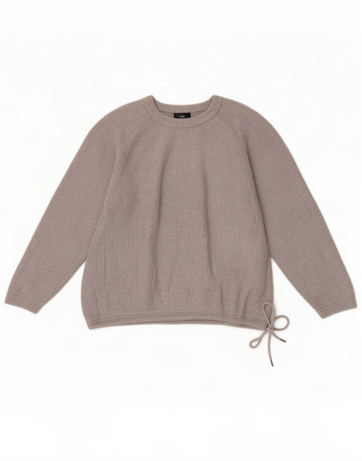 Massimo Dutti Damen Übergroßer Rundhalspullover Pullover UK 10 Small Grey