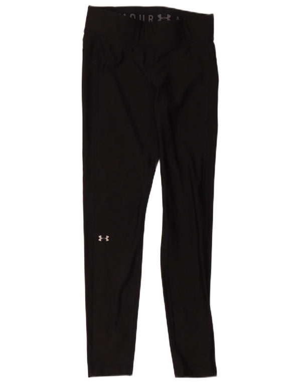Under Armour Damen Heat Gear Leggings UK 12 Medium Schwarz