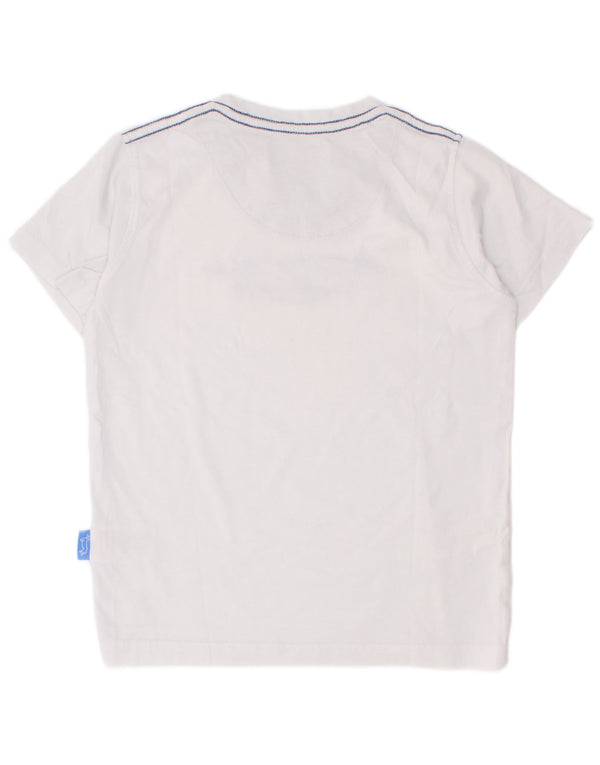 Harmont & Blaine Jungen-T-Shirt mit Grafik, 5–6 Jahre, weiße Baumwolle