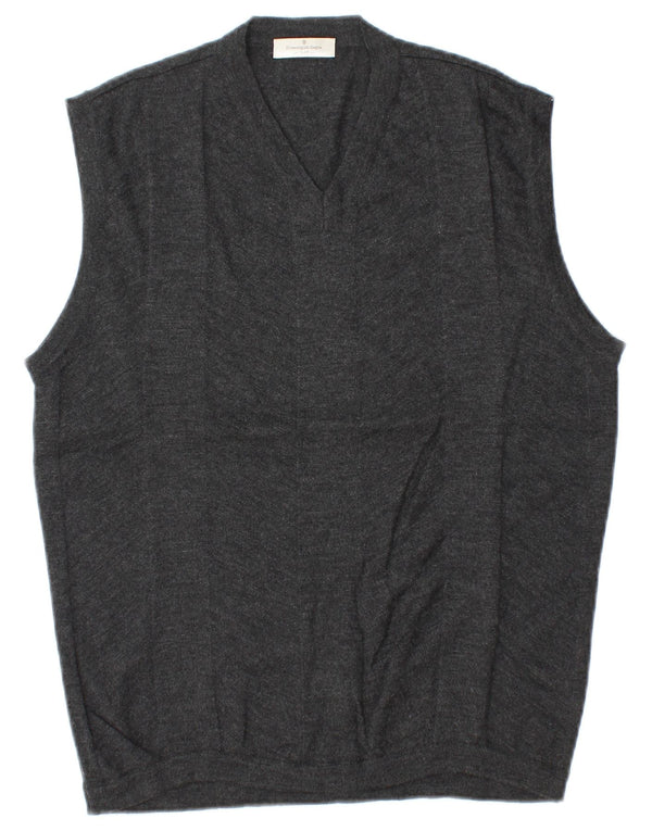 Ermenegildo Zegna Herren Weste Tank Top IT 48 Small Schwarze Wolle