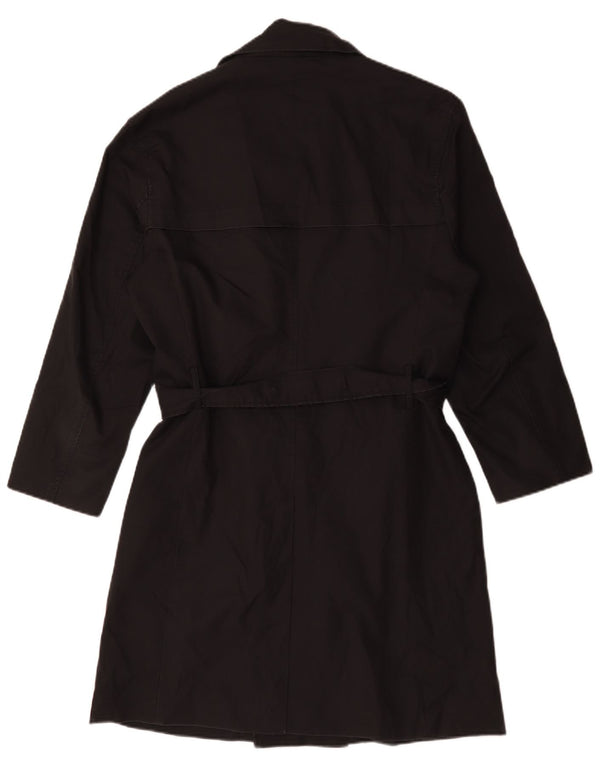 Zara Herren Trenchcoat UK 38 Medium Schwarz Polyester