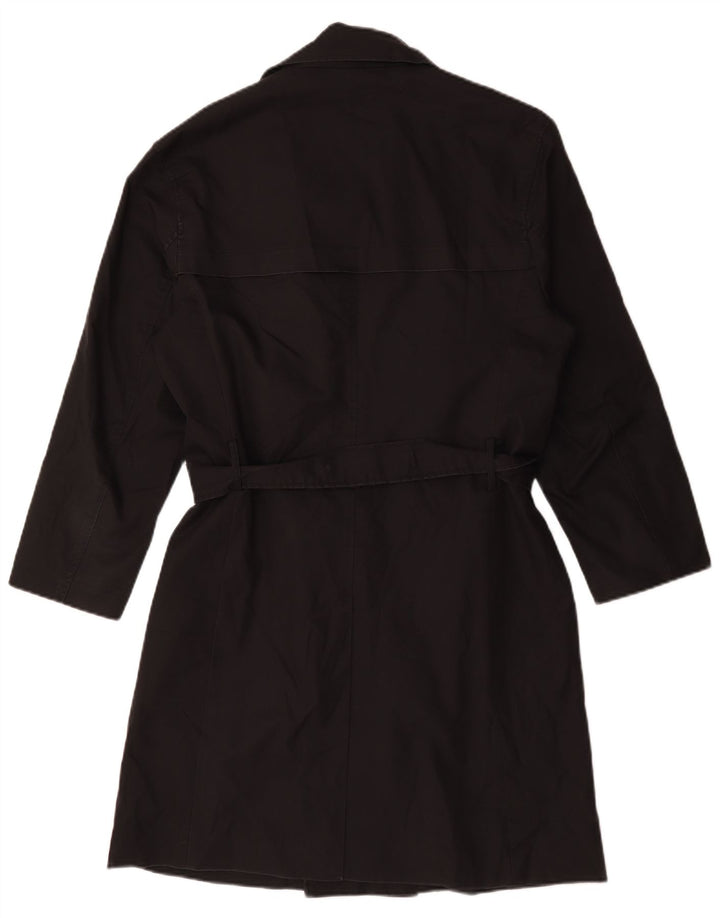 Zara Herren Trenchcoat UK 38 Medium Schwarz Polyester