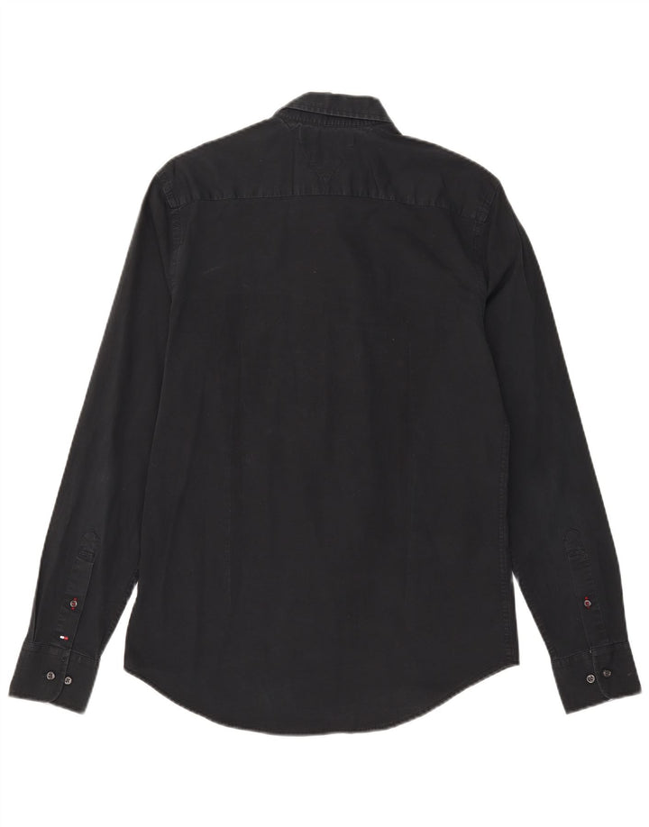 Tommy Hilfiger Herrenhemd Mittelschwarze Baumwolle