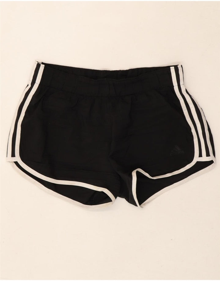 ADIDAS Womens Sport Shorts UK 6 XS  Black Polyester Vintage Adidas and Second-Hand Adidas from Messina Hembry 