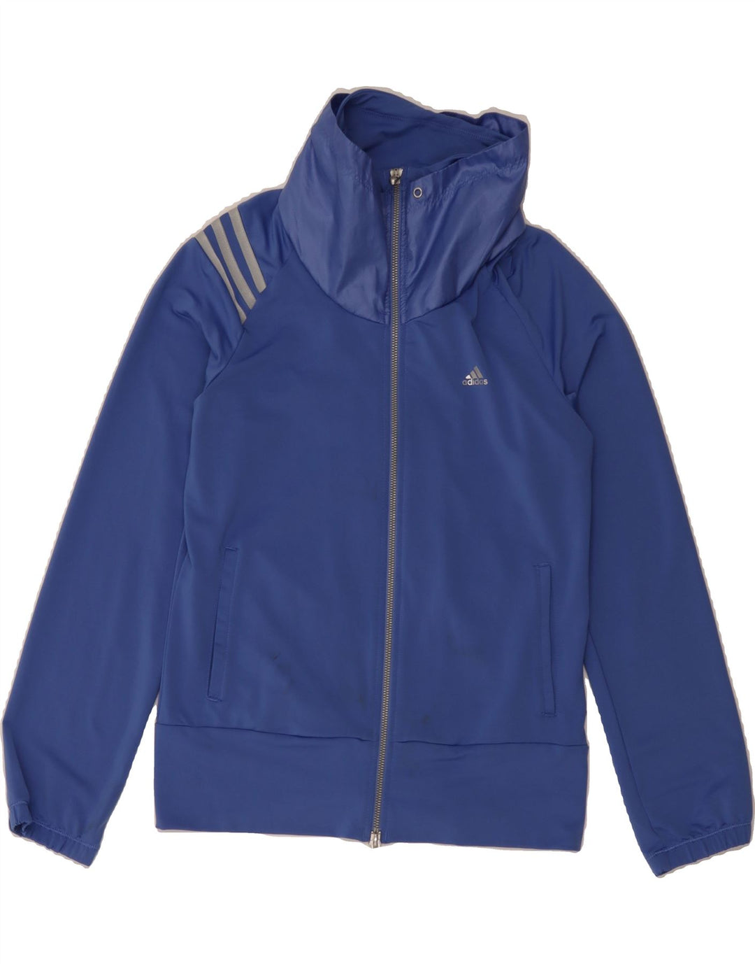 ADIDAS Womens Climalite Tracksuit Top Jacket UK 12 Medium  Blue Polyester Vintage Adidas and Second-Hand Adidas from Messina Hembry 