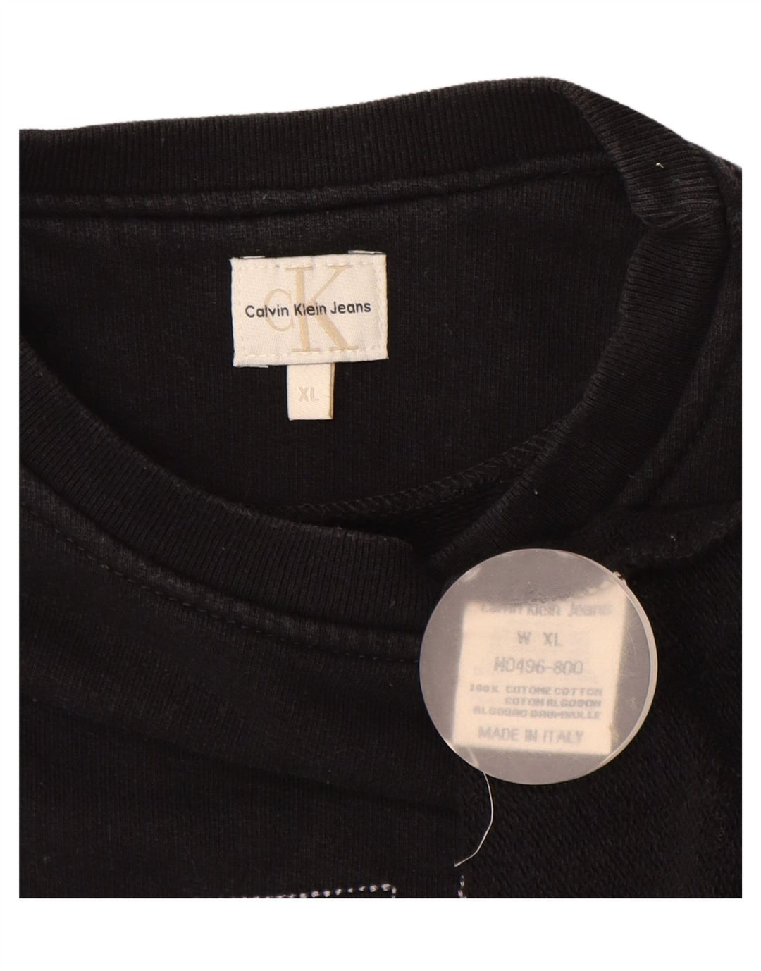 CALVIN KLEIN JEANS Herren Grafik Sweatshirt Pullover XL Schwarz