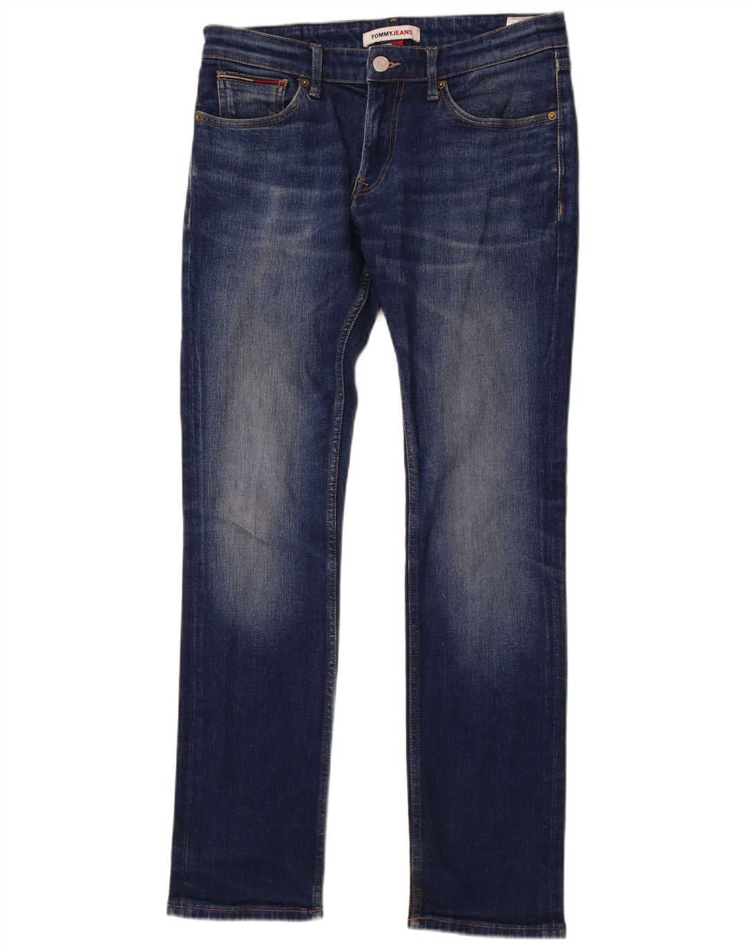 Tommy Hilfiger Herren Slim Jeans W30 L32 Blaue Baumwolle