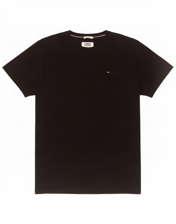 Tommy Hilfiger Herren T-Shirt Top Small Schwarz Baumwolle