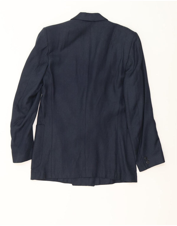 Vintage Herren Zweireiher Blazer Jacke UK 38 Medium Navy Blue Classic