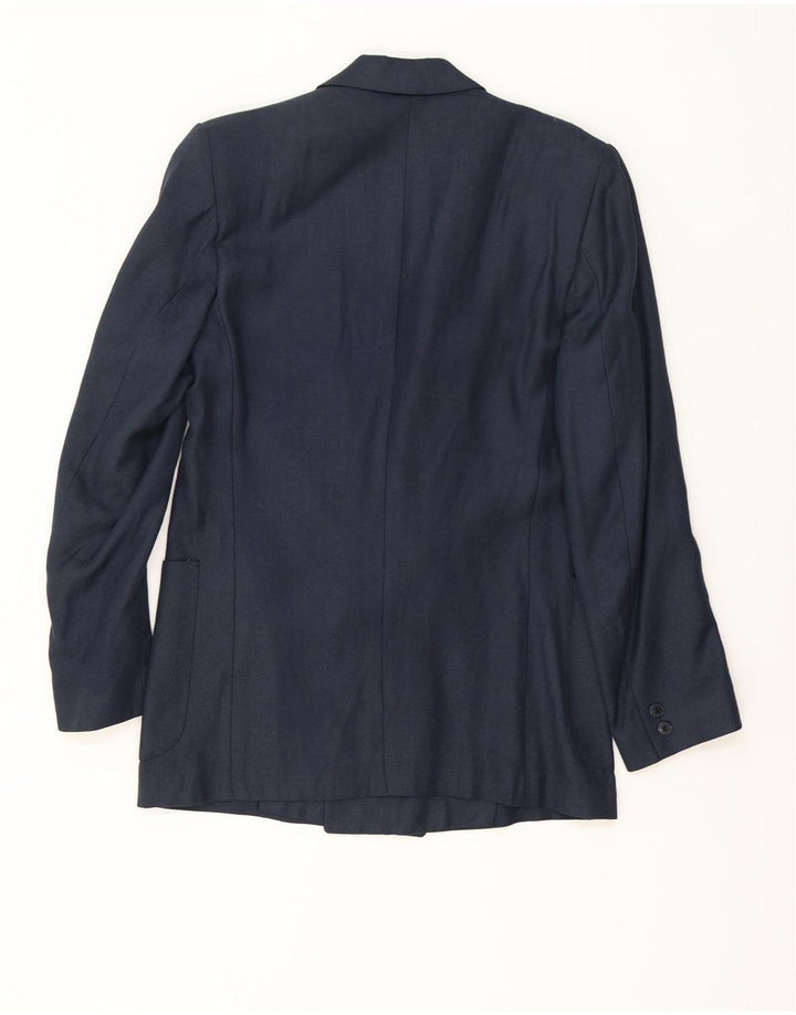 Vintage Herren Zweireiher Blazer Jacke UK 38 Medium Navy Blue Classic
