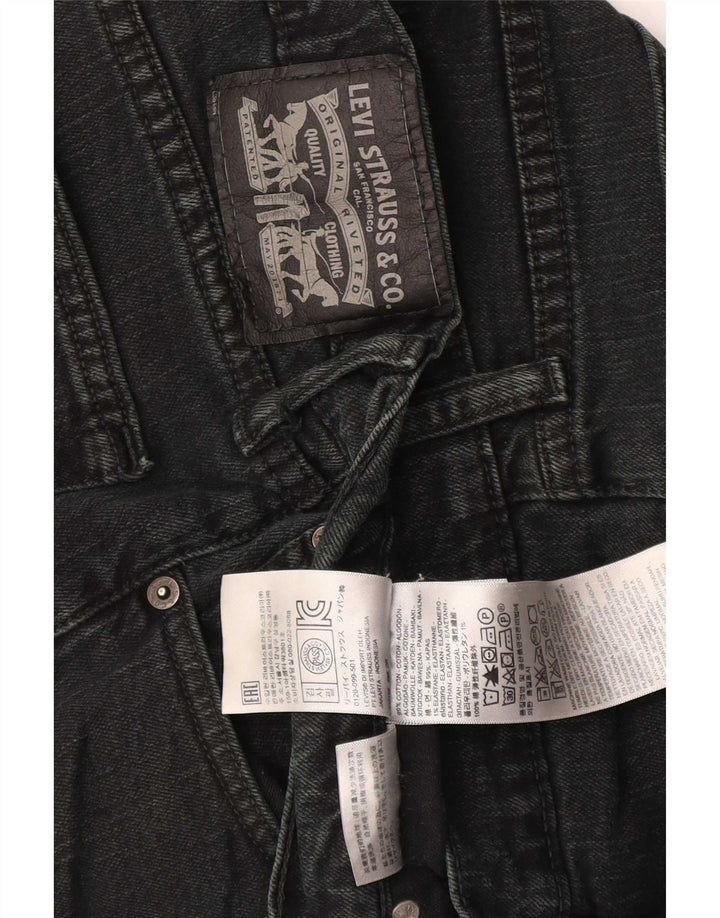 Levi's Herren Straight Jeans W34 L30 Schwarze Baumwolle