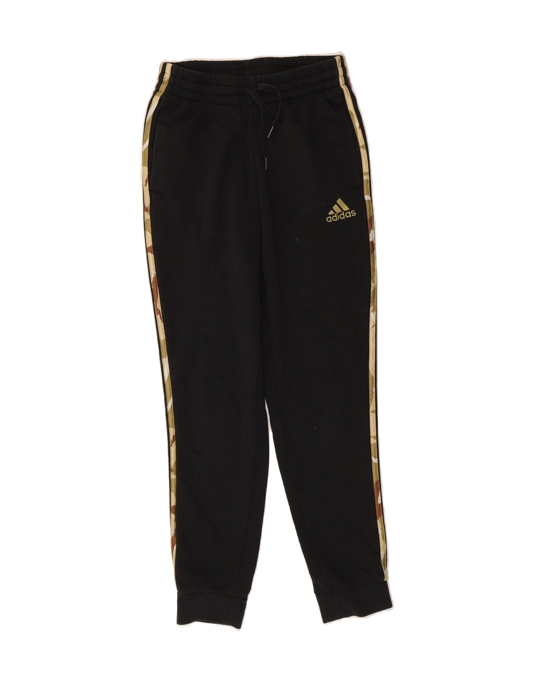 ADIDAS Womens Tracksuit Trousers Joggers Small  Black Cotton Vintage Adidas and Second-Hand Adidas from Messina Hembry 