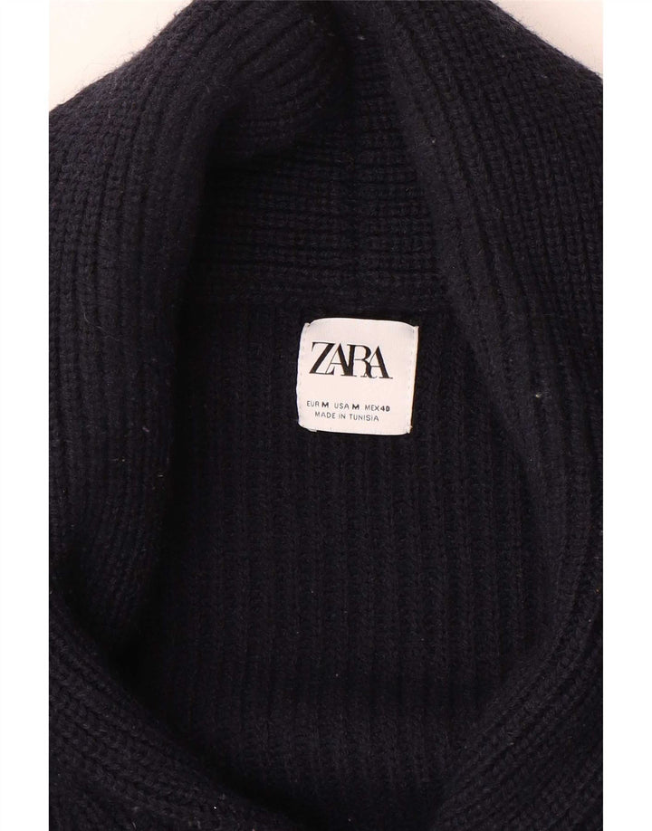 Zara Herren-Cardigan-Pullover Mittelblau