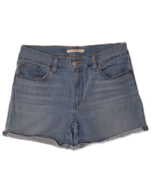 LEVI'S Damen Jeansshorts W29 mittelblaue Baumwolle
