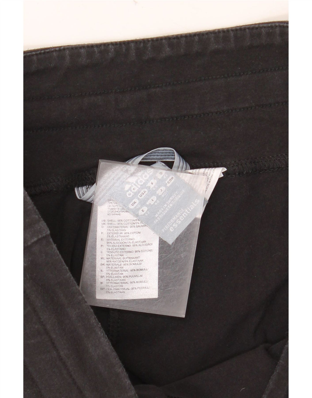 ADIDAS Damen Capri-Trainingshose, Jogginghose, UK 16, Größe L, Schwarz, Baumwolle