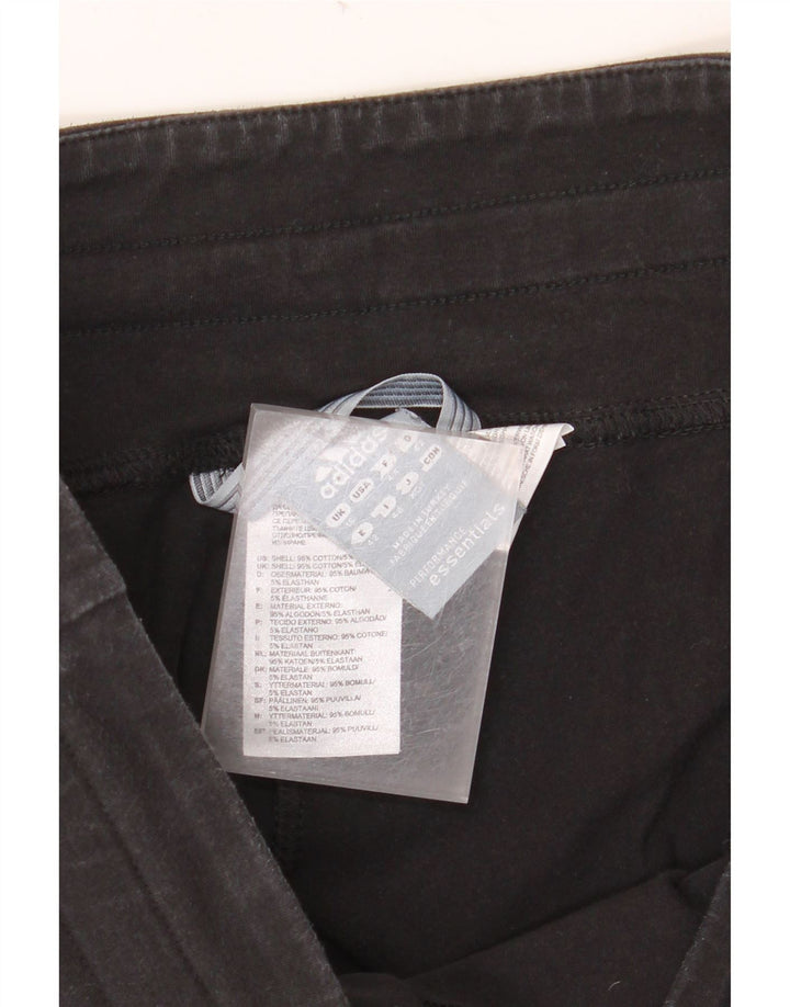 ADIDAS Damen Capri-Trainingshose, Jogginghose, UK 16, Größe L, Schwarz, Baumwolle