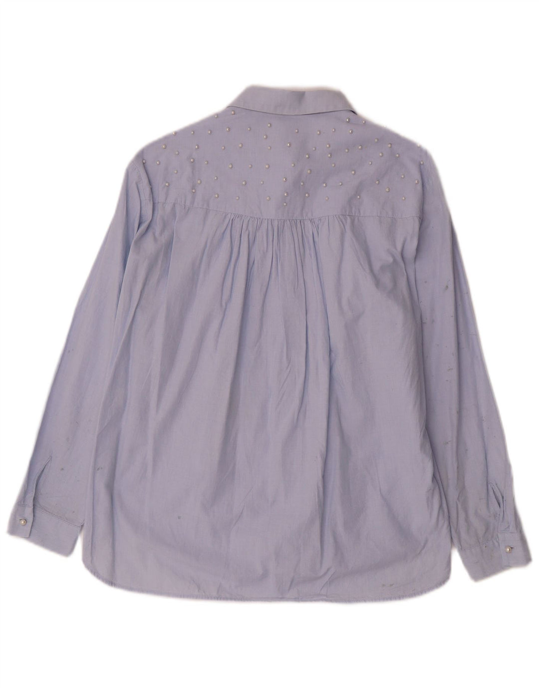 Zara Damen Hemd UK 14 Mittelblau