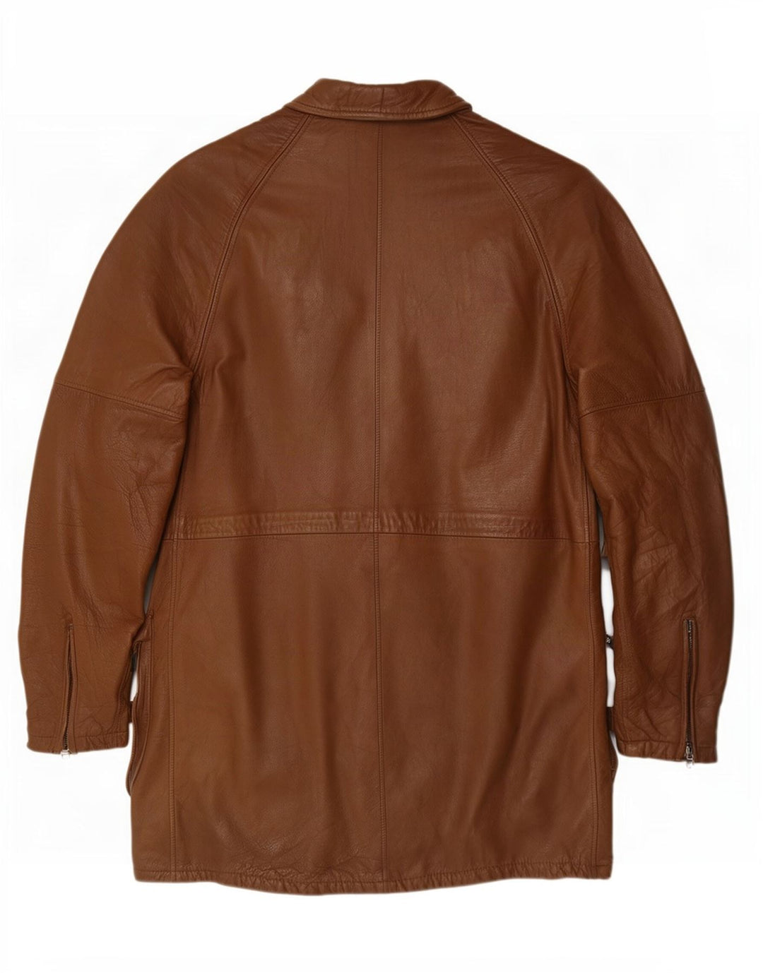 Vintage Damen Ledermantel IT 50 XL Braun