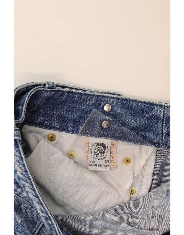 Diesel Damen Distressed Bootcut Jeans W29 L29 Blaue Baumwolle