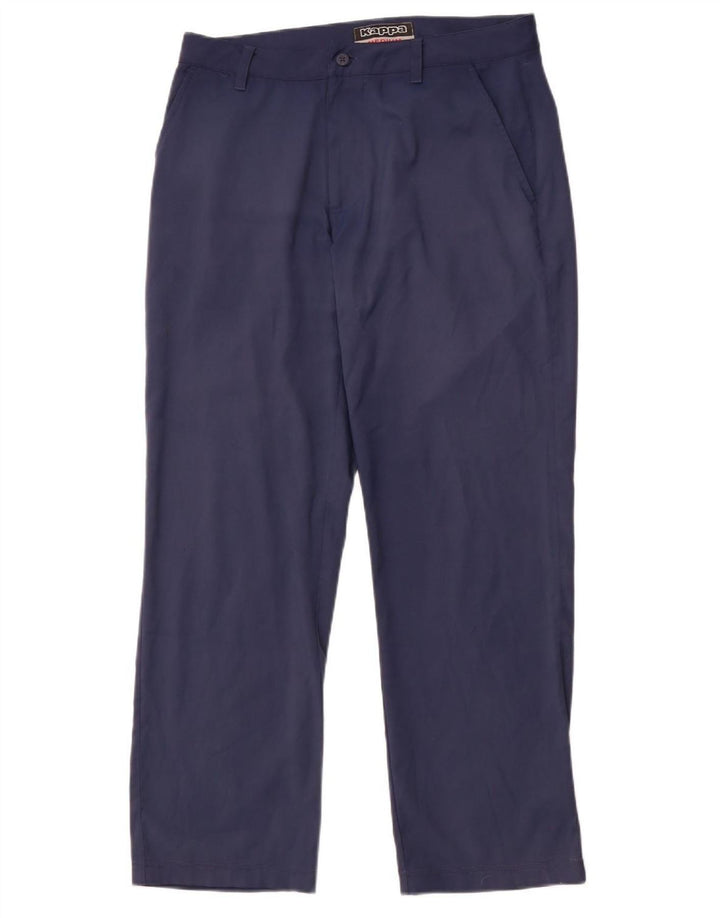 KAPPA Gerade Chino-Hose für Herren, Größe M, W32, L29, Marineblau, Polyester