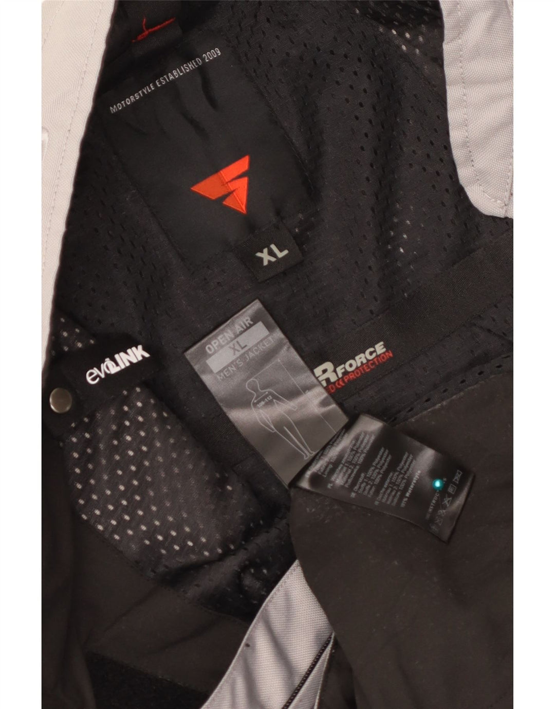 Shima Herren Motorstyle Racer Jacke UK 42 XL Grau Colourblock Polyester
