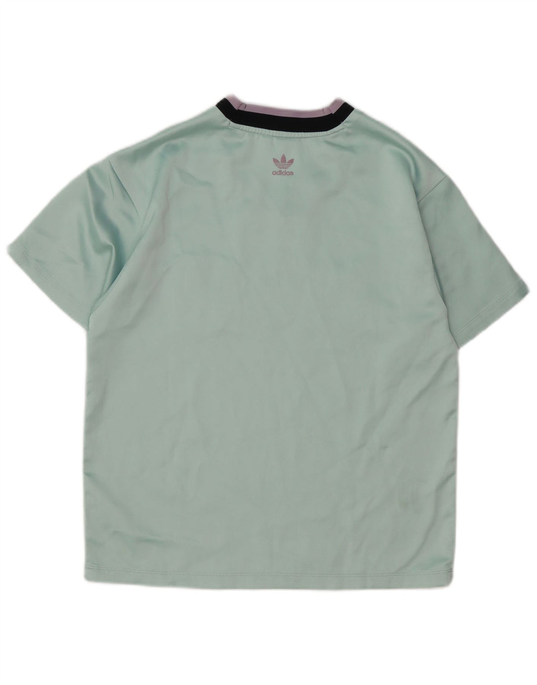 ADIDAS Damen Übergroßes Grafik-T-Shirt-Oberteil UK 8 Small Grün Polyester